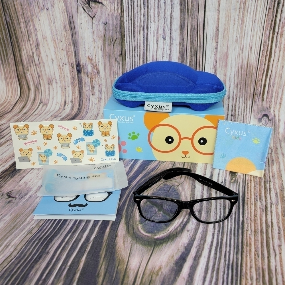 CYXUS Blue Light Blocking Kids Age 4-8 Black Computer Glasses